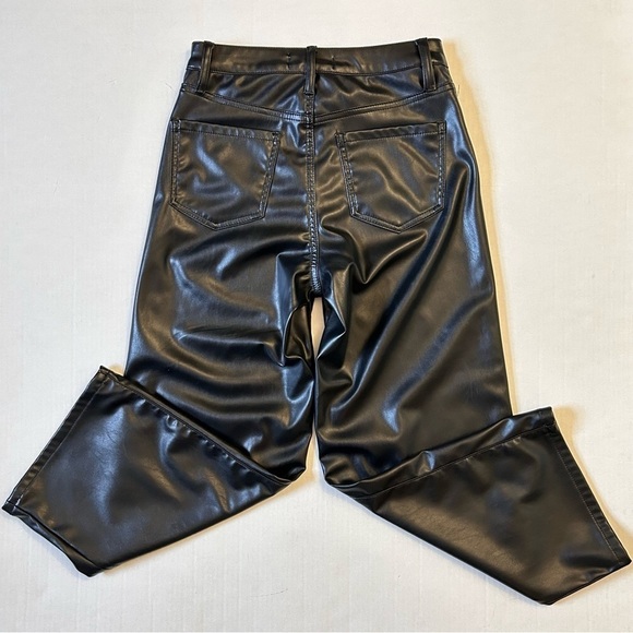 Dollhouse Black Vegan Leather Wide Leg Cropped Pants 26 - Picture 7 of 13
